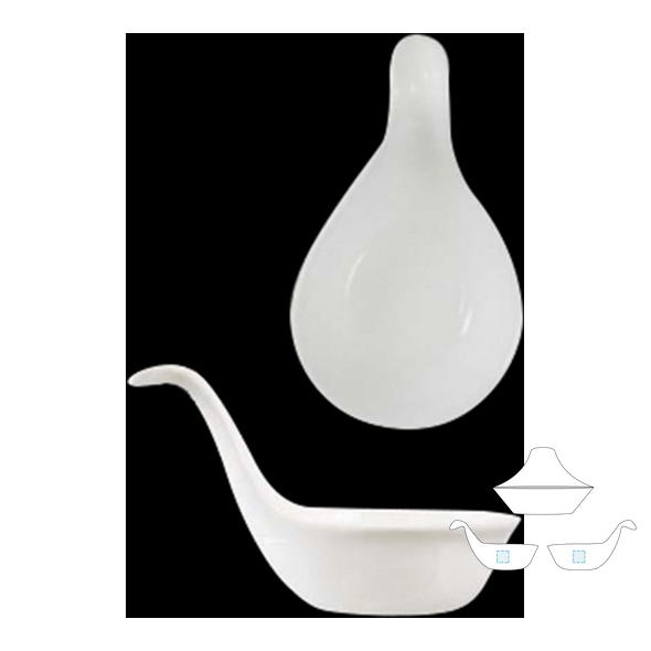 White Porcelain Mini Spoons